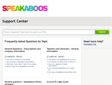 Tablet Screenshot of help.speakaboos.com